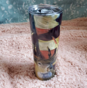 American Flag Deer Tumbler