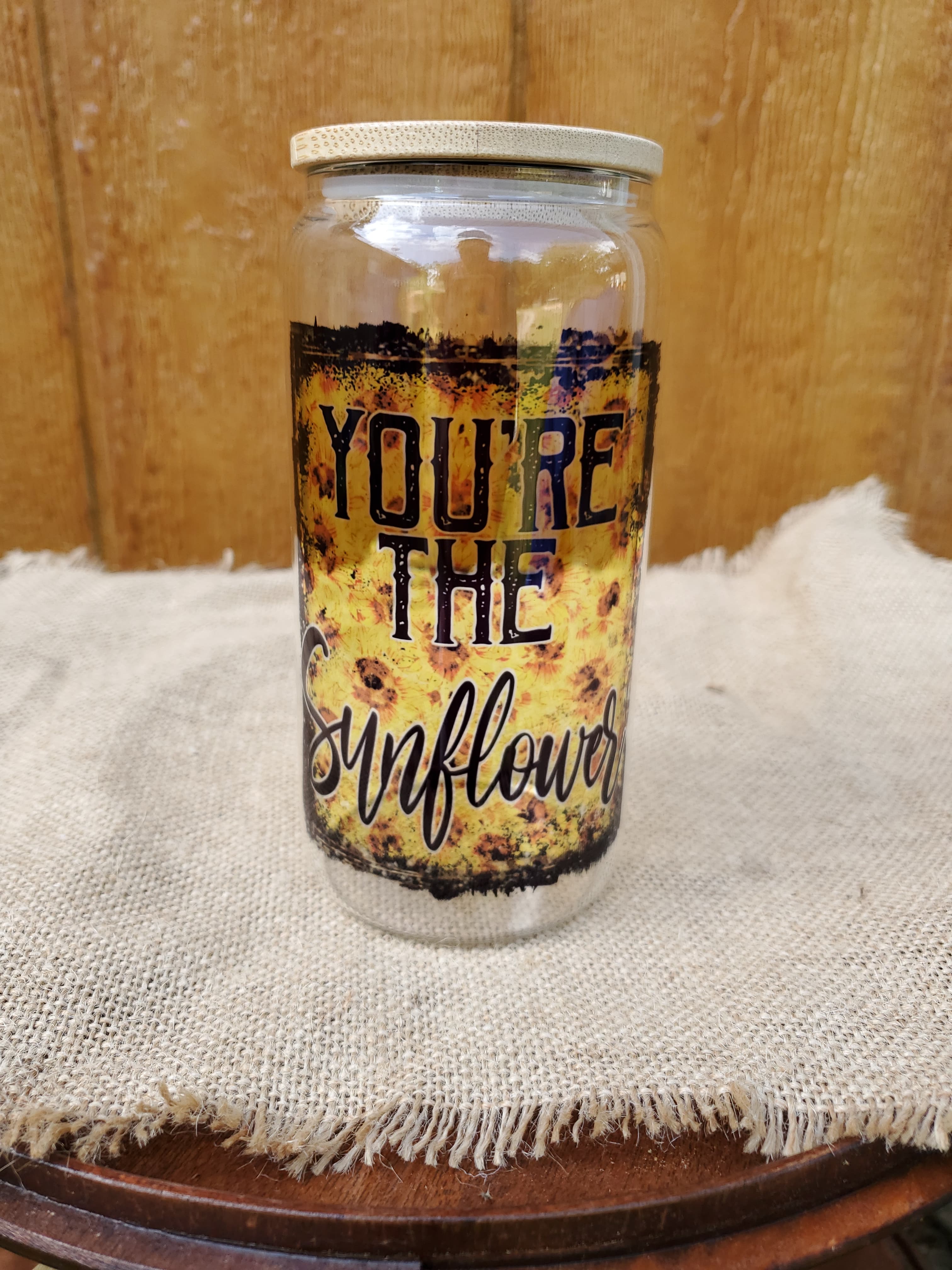 You're The Sunflower Glass Tumbler