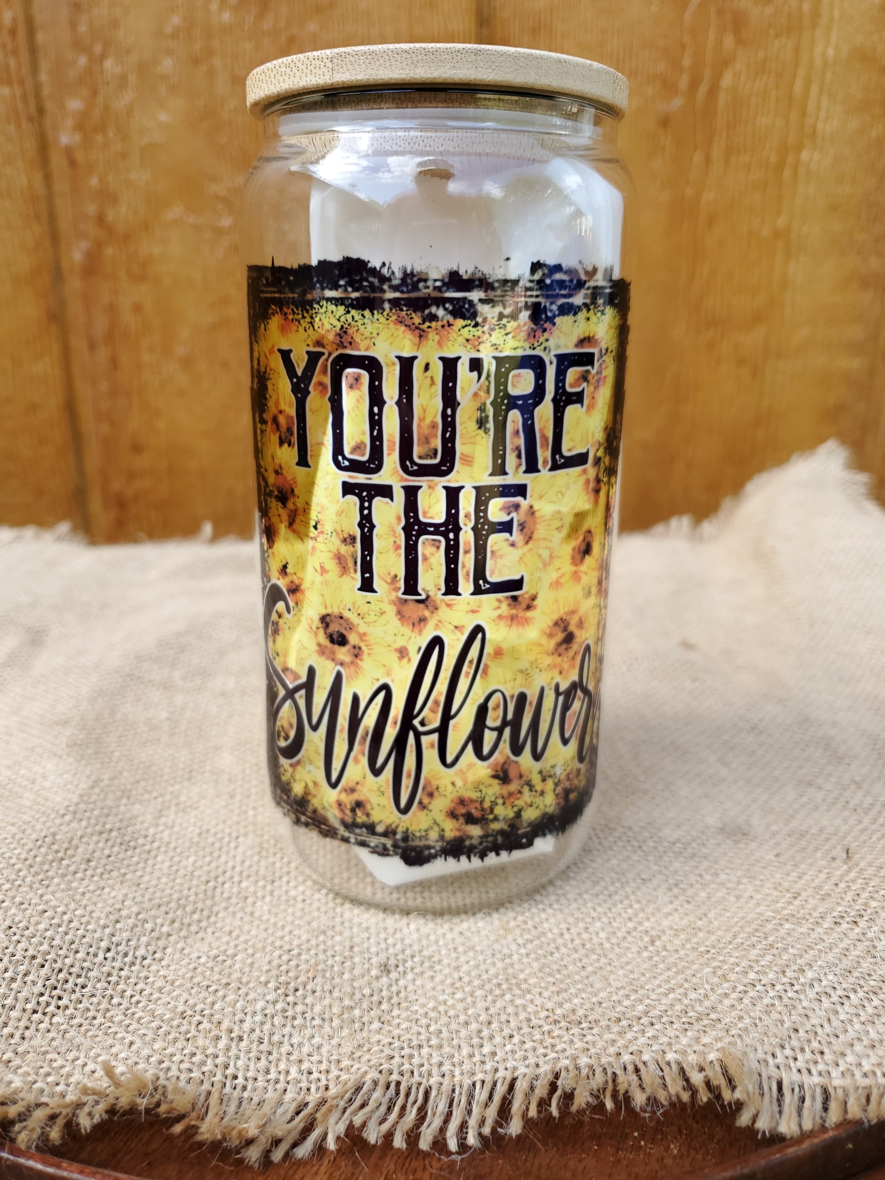 You're The Sunflower Glass Tumbler